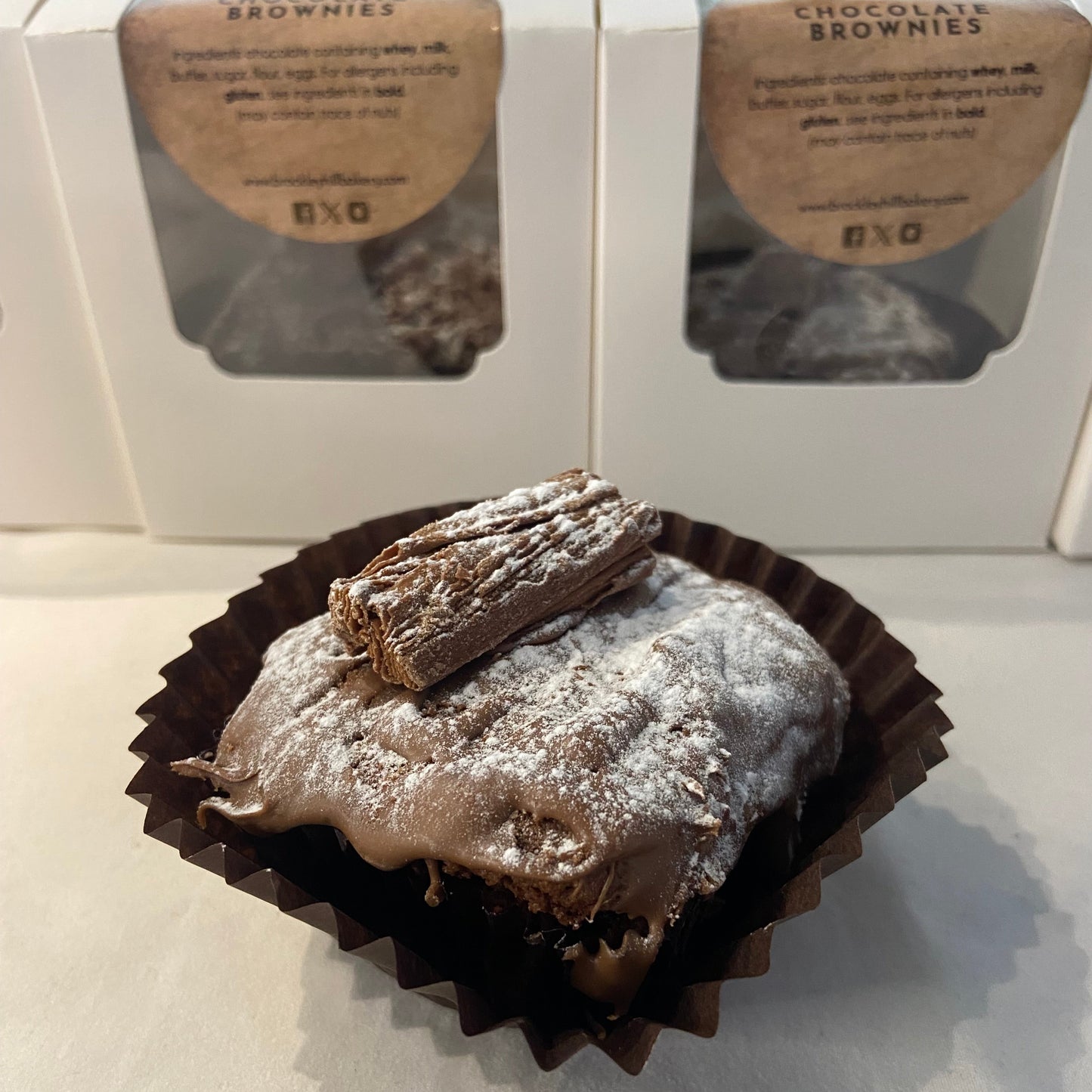 Individual MILK Chocolate Drizzled Choc Brownie