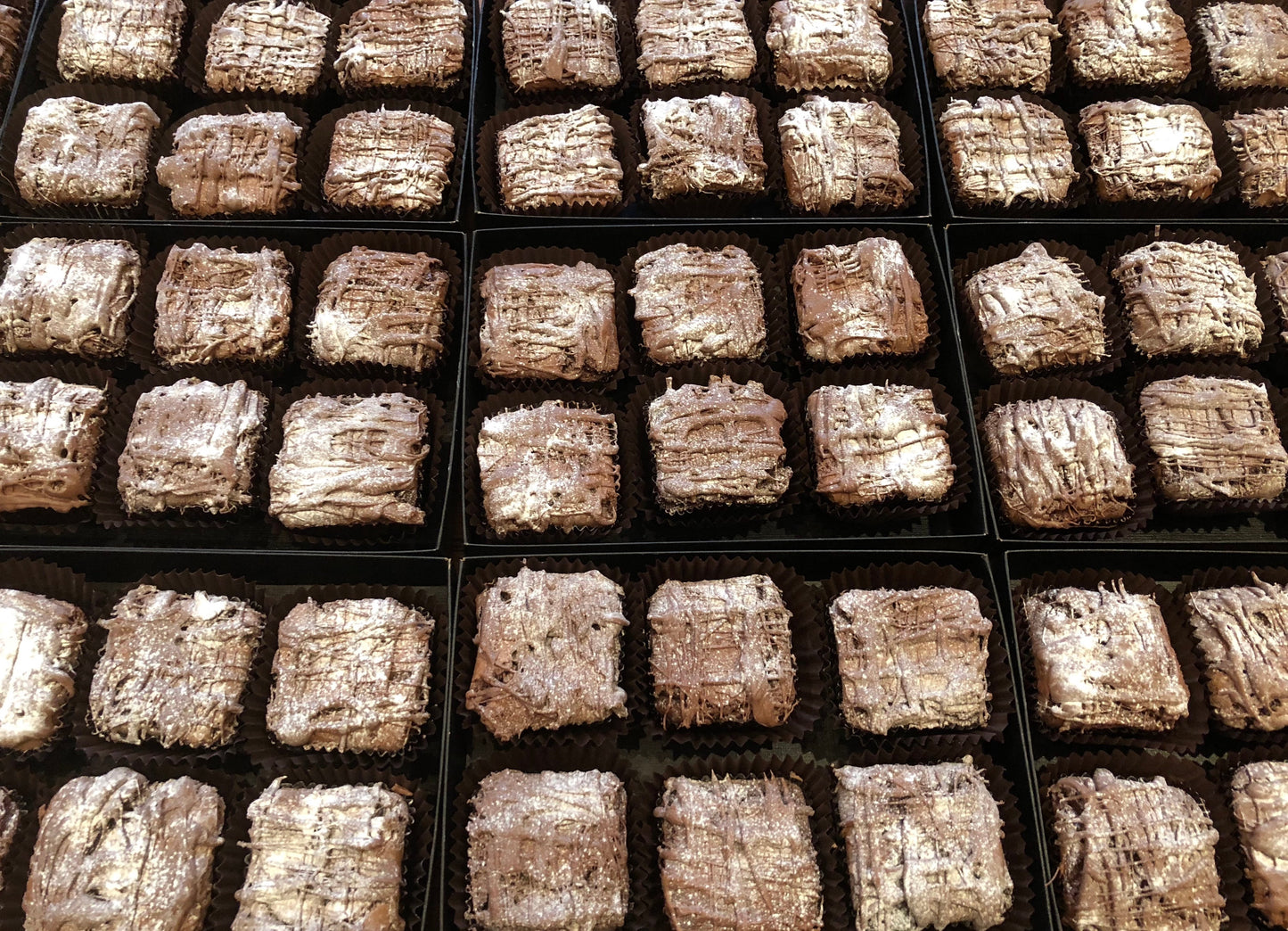 Individual MILK Chocolate Drizzled Choc Brownie