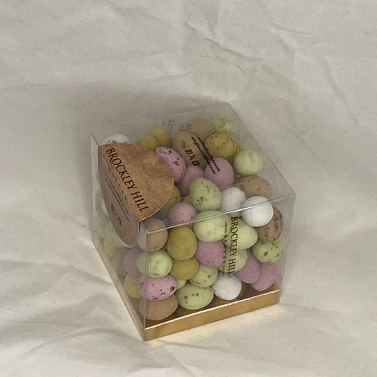 Milk Chocolate Mini Eggs in PVC Cubes