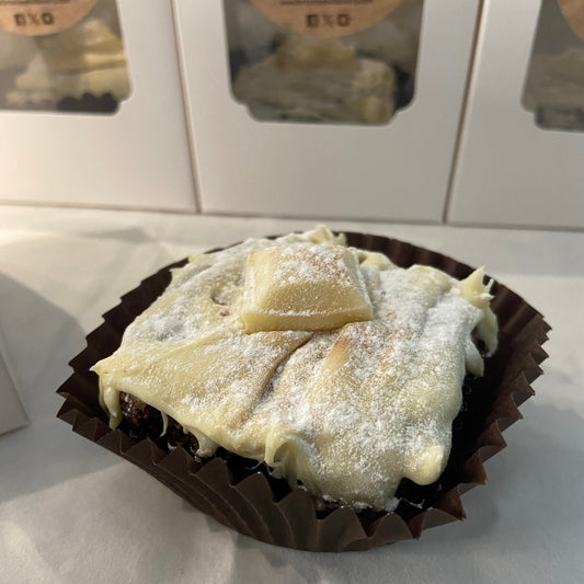 Individual WHITE Chocolate Drizzled Choc Brownie